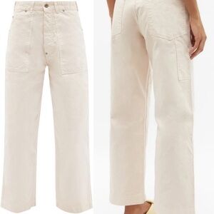 Chimala Canvas Work Pants Japanese Cotton Straight-Leg Baby Pink 26 EUC